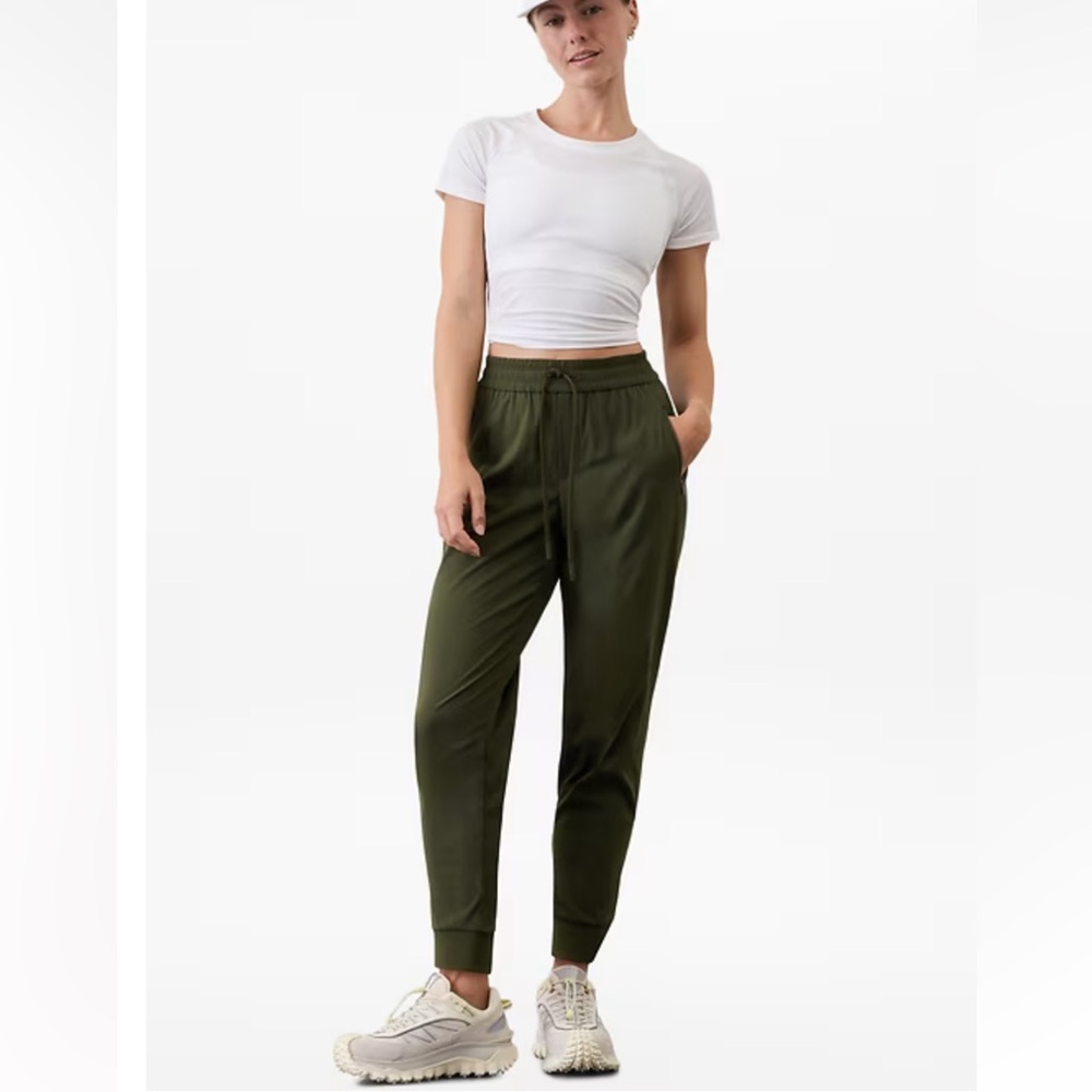 Athleta Olive Green Track Joggers